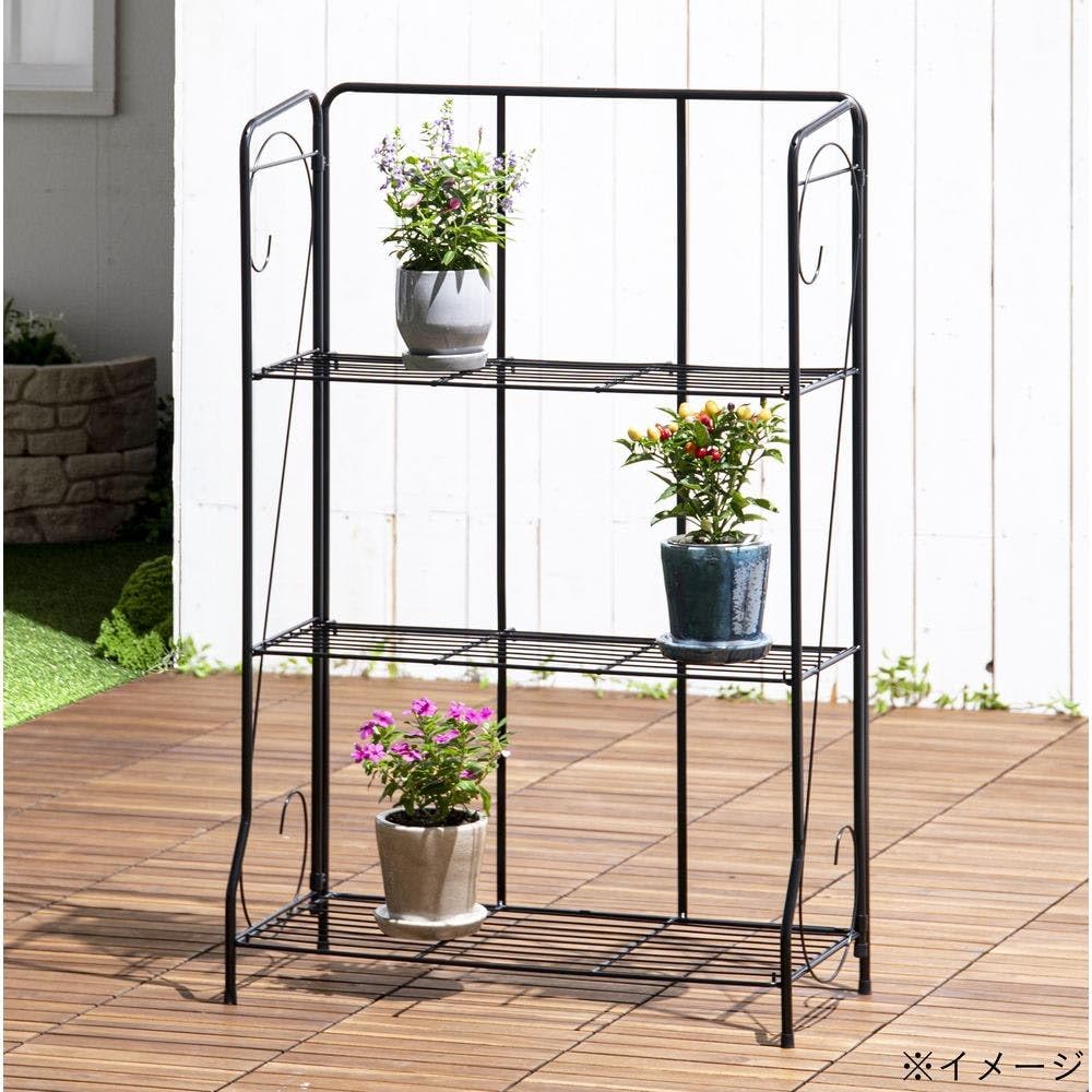 Amazon | カインズ(CAINZ) 折りたたみ フラワースタンド 3段 幅71cm